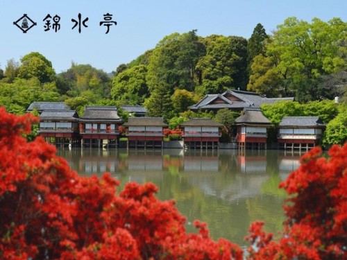 錦水亭 春のたけのこ会席&長岡天満宮キリシマツツジ
